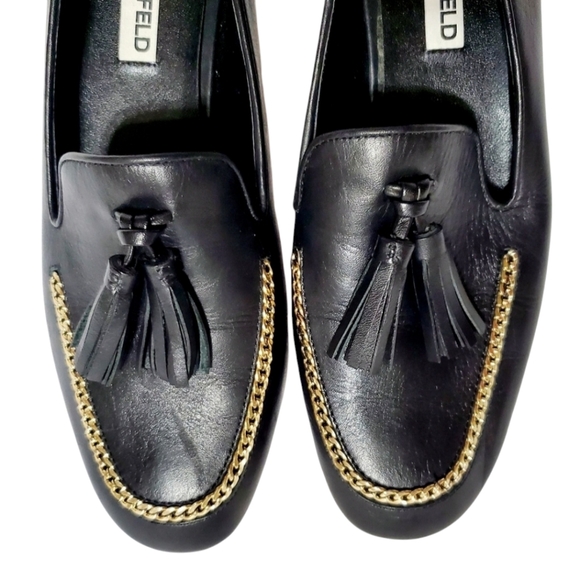 Karl Lagerfeld Authentic Black Leather Loafers Size 8M - Picture 10 of 15